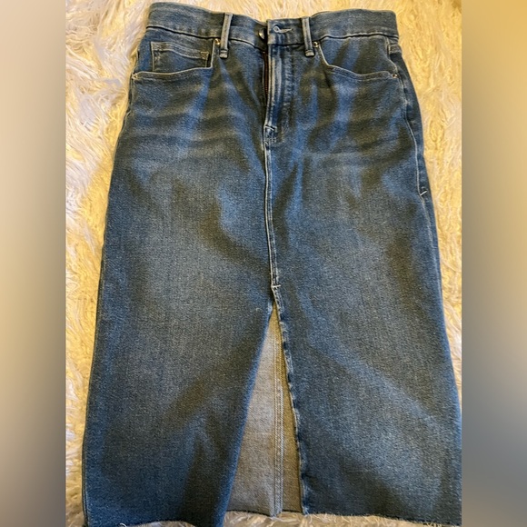 Denim pencil skirt- raw edge - Picture 1 of 4